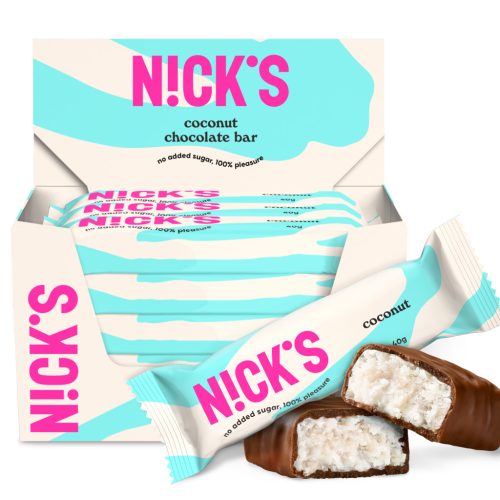 Nick's kókuszos csokoládé szelet cukor- és gluténmentes 40g