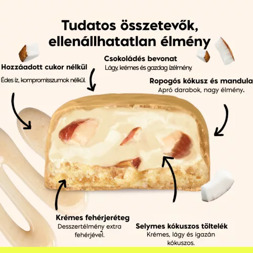 Nick's Creamy Coconut protein szelet 50g 